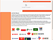 Tablet Screenshot of mainpage.lotte.com.my